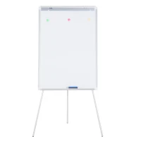 Vinsetto Lavagna Magnetica Cavalletto a Treppiede Altezza Regolabile Cornice in Alluminio con 3 Magnetini e Cancellino 76.5 × 57 × 111.5-167cm(m-6)