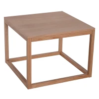 HOMCOM Tavolino da Caffè da Salotto Quadrato Design Neurale Ampio Piano Legno MDF Resistente Capacità di Peso:45kg 60x60x45cm(m-1)