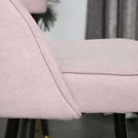 HOMCOM Sgabelli da Bar o da Cucina, Set 2 Sgabelli Design Imbottiti e Moderni, Rosa Nero e Oro, 55x44.5x101cm(m-8)