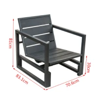 Outsunny - Set di Mobili da Giardino Poltrone Elegante di Alta Qualità(m-3)