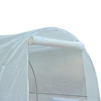 Outsunny Serra da Giardino a Tunnel Per Piante in PE con Tubi in Ferro, Bianco, 250x200x200cm(m-7)