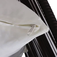 Outsunny Set Braccioli per Mobili da Giardino in Rattan Intrecciato Protezione Contro i Raggi UV Facile da Installare in Acciaio Marrone 63x60x6cm(m-9)