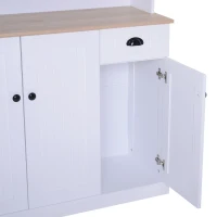 Homcom Armadio Dispensa con Pensili da Cucina Bianco e Rovere 101 x 39 x 180 cm(m-9)