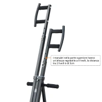 HOMCOM Vertical Climber Climbing Machine Allenamento Arrampicata Pieghevole in Acciaio 66 x 102 x 221cm Nero(m-8)