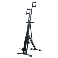 HOMCOM Vertical Climber Climbing Machine Allenamento Arrampicata Pieghevole in Acciaio 66 x 102 x 221cm Nero(m-1)