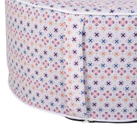 Ousunny Pouf Gonfiabile per Esterni e Interni Cuscino Poggiapiedi Sfoderabile Accessori Inclusa Φ53 x 25 cm(m-10)