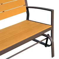 Outsunny Panchina Dondolo da Giardino Biposto in Ferro, PS 122 x 71 x 86cm(m-8)