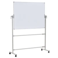 Vinsetto Lavagna Magnetica Bianca Cavalletto Faccia Doppia Portapenne Traversa Regolabile(m-1)