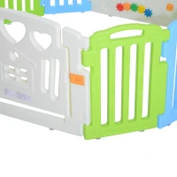 Homcom – Recinto Modulare 12 Pezzi con Cancelletto per il Gioco in Sicurezza dei Bambini con CertificatoEN71(m-8)