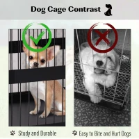 PawHut Elegante Recinto per Cani di Taglia Medio-piccola (Max. 30kg), Gabbia in MDF e Rete Metallica, 55 x 90 x 60 cm(m-6)