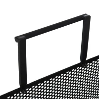 Outsunny Carrello Portalegna in Ferro Nero con 2 Ruote per Interni o Esterni(m-7)