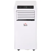 HOMCOM Condizionatore Portatile con Deumidificatore e Ventilatore 2 Velocità, Telecomando e Timer 24h, 1080W, Refrigerante R290, Bianco(m-4)