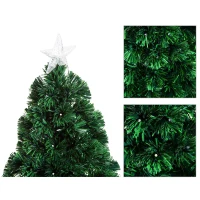HOMCOM Albero di Natale Artificiale 130 Rami in PVC con Luci LED Φ62 x 120cm Verde(m-7)
