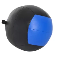 HOMCOM Palla Medica Wall Ball 6kg cross-training Fitness Ecopelle Ф35cm Nero-Blu(m-5)