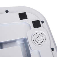 HOMCOM Pedana Vibrante Elettrica 5 Velocità Regolabile con Telecomando per Gambe da Casa in Acciaio e ABS 46 x 40.5 x 13.5 cm Nero(m-7)