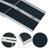 HomCom Rampa per Sedia a Rotelle in Alluminio Ripiegabile a Valigia,  61x36x16cm(m-9)