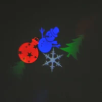 HOMCOM Candela Proiettore Natale LED con 4 Effetti Luce Intercambiabili Ф7x15cm Rosso(m-9)