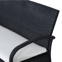 Outsunny Divano, 2 Sedie e Tavolino con Cuscini Crema(m-14)