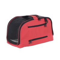 PawHut Trasportino Borsa Pieghevole per Cani Gatti e Animali Domestici 43 x 22 x 27cm Rosso(m-7)