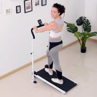 Homcom Tapis Roulant Magnetico Pieghevole per Fitness Allenamento a Casa in Acciaio 52×92×110-130cm(m-2)
