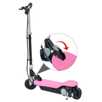 HOMCOM Monopattino Scooter Elettrico per Bambini con Struttura in Metallo Pieghevole 81.5 x 37 x 96cm, Rosa(m-5)