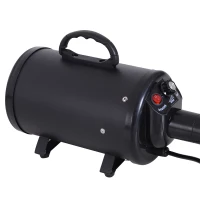 PawHut Asciugatore Soffiatore Aria Calda 2400W per Cani Animali Domestici 40x16x20cm Nero(m-5)