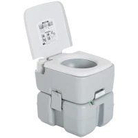 Kleankin Toilette Wc Chimico Portatile 20L per Disabili e Anziani Camper Campeggio, 41.5x36.5x42cm(m-1)