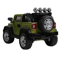 HOMCOM Macchinina Elettrica per Bambini Modello Jeep 118 × 74 × 75cm,Verde(m-6)