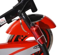 HOMCOM Spin Bici Bicicletta Bike Indoor Allenamento Aerobico Ciclo Home Fitness Palestra In Casa Con Display a LED Rosso(m-11)