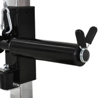 HOMCOM Stazione Fitness Pull Down per Palestra in Casa con Panca e Cavo Regolabile, in Acciaio Nero(m-10)