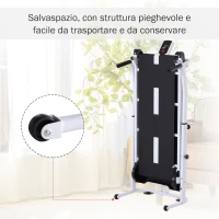 HOMCOM Tapis Roulant Magnetico con Schermo LCD e Barra Situp Pieghevole in Acciaio 52×106×107-125cm(m-7)
