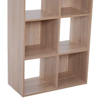 HOMCOM Libreria Scaffale 8 Ripiani Per Soggiorno, Ufficio, Camera da Letto, Legno, 61,5x29,5x122,5 cm(m-9)