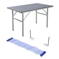 HOMCOM Tavolo da Ping Pong Professionale con 2 Racchette, 3 Palline in Legno MDF 125 x 75 x 75cm(m-8)