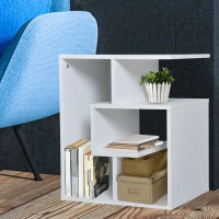Homcom Mobiletto Libreria a 3 livelli in Legno Bianco 45x40x55cm(m-2)