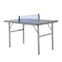 HOMCOM Tavolo da Ping Pong Professionale con 2 Racchette, 3 Palline in Legno MDF 125 x 75 x 75cm(m-6)
