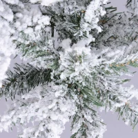 HOMCOM Albero di Natale Artificiale Alto 180 cm Effetto Neve Con 472 Punte per le Decorazioni Natalizie(m-9)