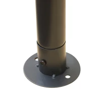 Outsunny Gazebo da Giardino 4 Pareti a Doppio Strato con Tetto Aperto Poliestere 300 x 365 x 275 cm Bianco(m-9)