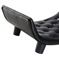 PawHut Divano Letto Cuccia per Cani e Gatti Elegante Ecopelle e Legno 58×43×25cm(m-9)