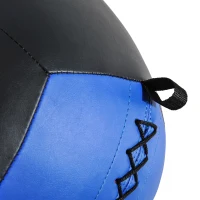 HOMCOM Palla Medica cross-training Fitness Wall Ball 9kg in Ecopelle Ф35cm Nero-Blu(m-10)