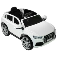 HOMCOM Macchina Elettrica per Bambini con Telecomando Modello AUDI Q5 12V Musica Luci e Suoni 116 × 75 × 56cm Bianco(m-1)