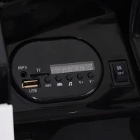 HOMCOM Macchina Elettrica della Polizia Giocattolo per Bambini con Cintura di Sicurezza e anche Telecomando Realistica e con Musica L106.5*W66*H52.6cm(m-9)