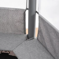 HOMCOM Trampolino Tappeto Elastico per Bambini per Interni ed Esterno, Rete di Sicurezza e Imbracatura(m-10)