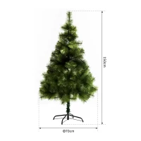 HOMCOM Albero di Natale Artificiale Folto con 229 Rami Altezza 150cm Verde(m-3)