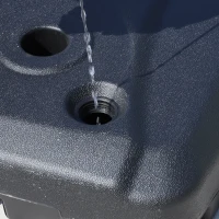 Outsunny Base per Ombrellone con 2 Ruote Riempibile con Acqua o Sabbia 50/60kg da Giardino HDPE 60x80x16cm(m-5)
