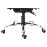 HOMCOM Sedia da Ufficio Ergonomica Girevole Poltrona Presidenziale Reclinabile con Poggiapiedi Estraibile 64.5×66.5×114-124cm Nero(m-11)