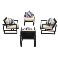 Outsunny - Set di Mobili da Giardino Poltrone Elegante di Alta Qualità(m-4)