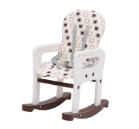 Outsunny - Seggiolone per bimbi multifunzione 3 in 1 tavolino sedia da dondolo caffè(m-9)