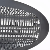 Outsunny Lampada Riscaldante per Esterno Giardino con 3 Barre Alogene Stufa Elettrica Altezza Regolabile Potenza a 3 Livelli 650W/1300W/2000W(m-9)