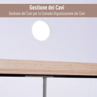 Homcom Armadio Dispensa con Pensili da Cucina Bianco e Rovere 101 x 39 x 180 cm(m-8)