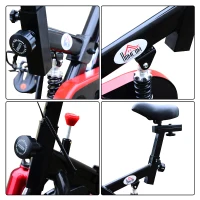 HOMCOM Cyclette Professionale per Allenamento Spinning 103 × 45 × 105cm Nero(m-9)